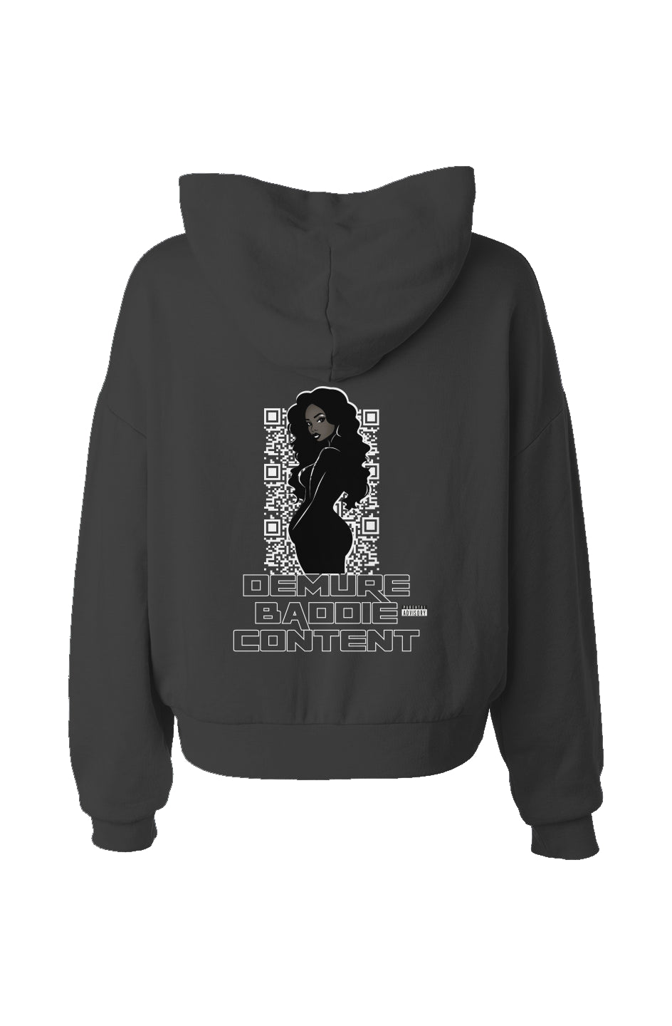 Demure Baddie hip height hoodie