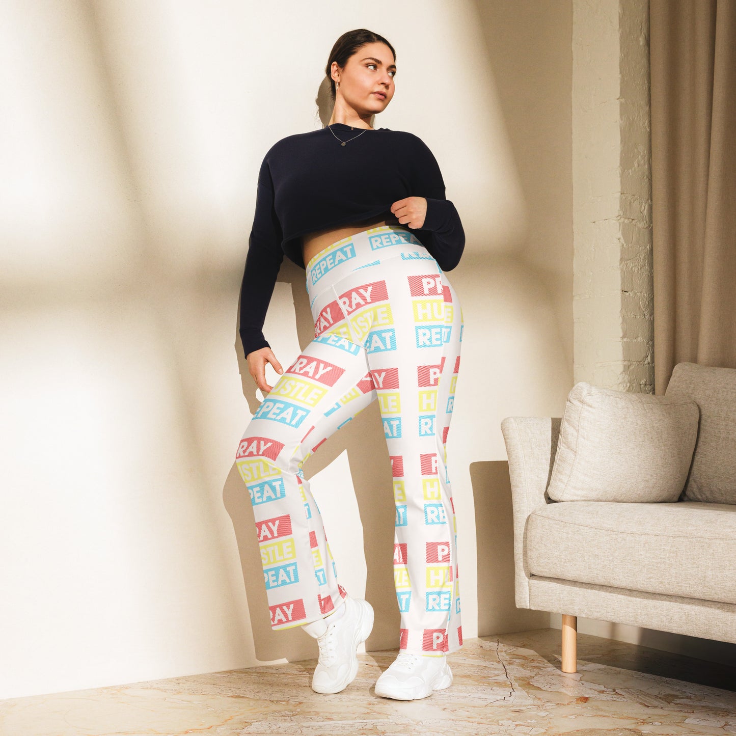 Pray, Hustle, Repeat Flare leggings