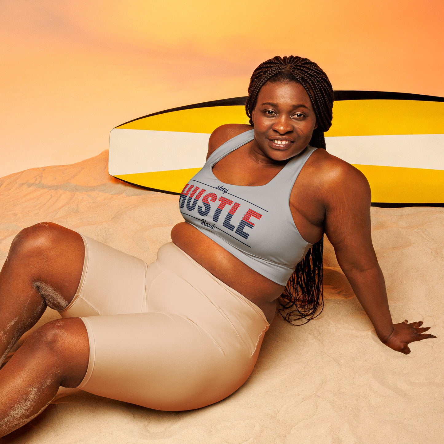 Hustle Hard Longline sports bra