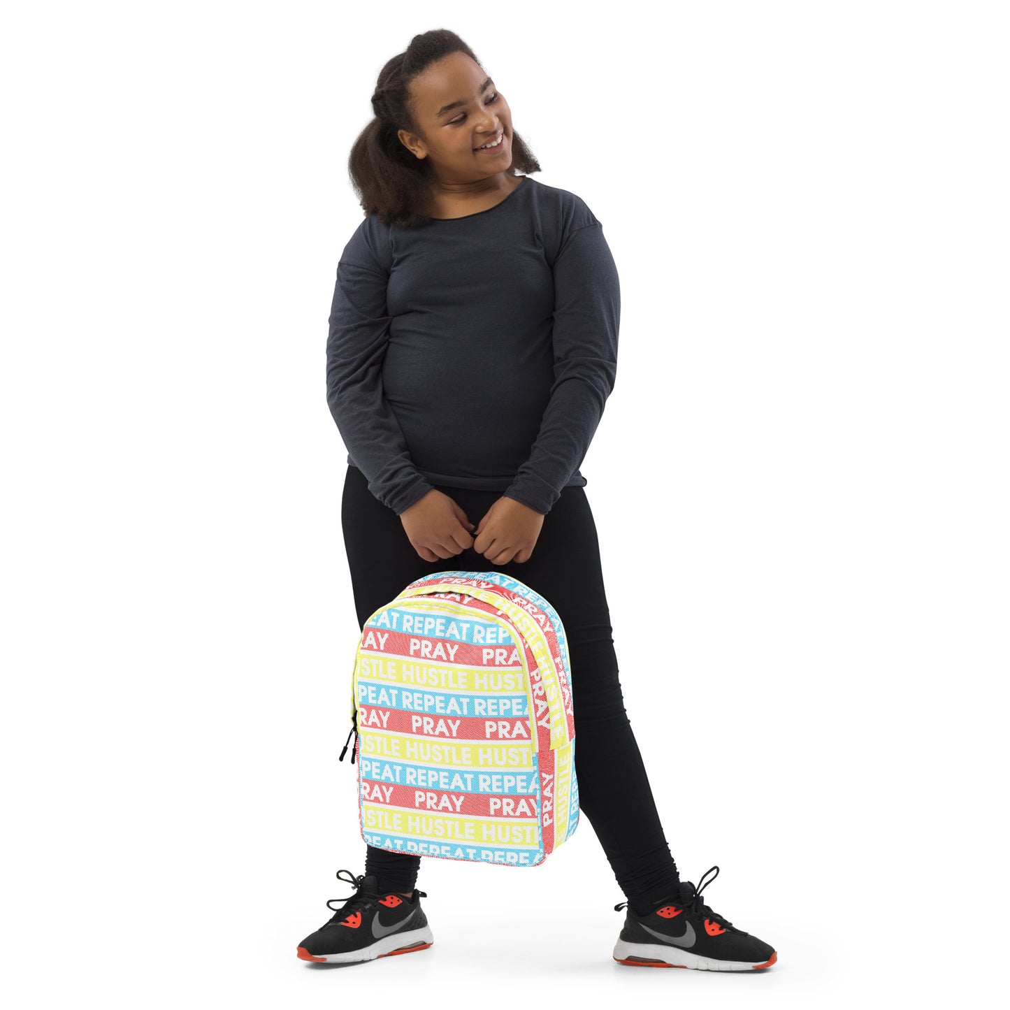 Pray, Hustle, Repeat Minimalist Backpack