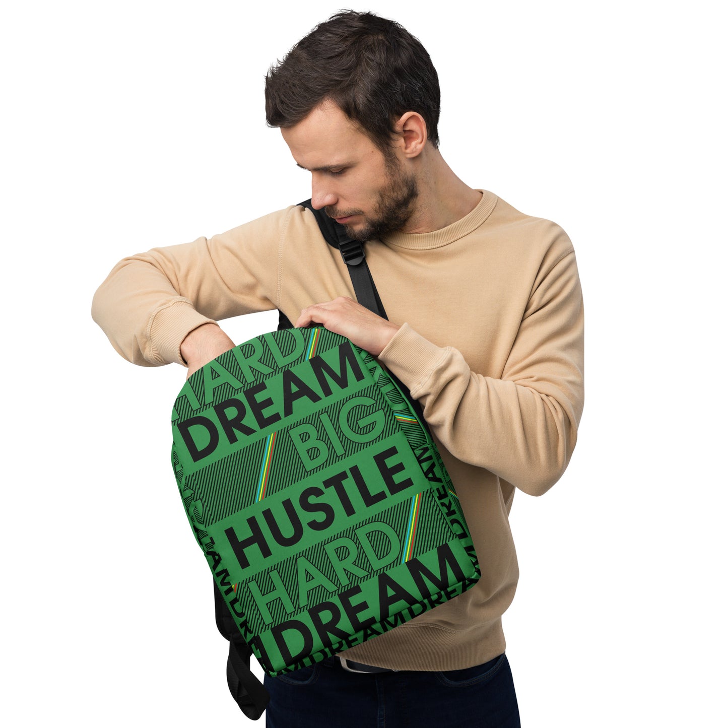 Hustle Hard Dream Big Minimalist Backpack