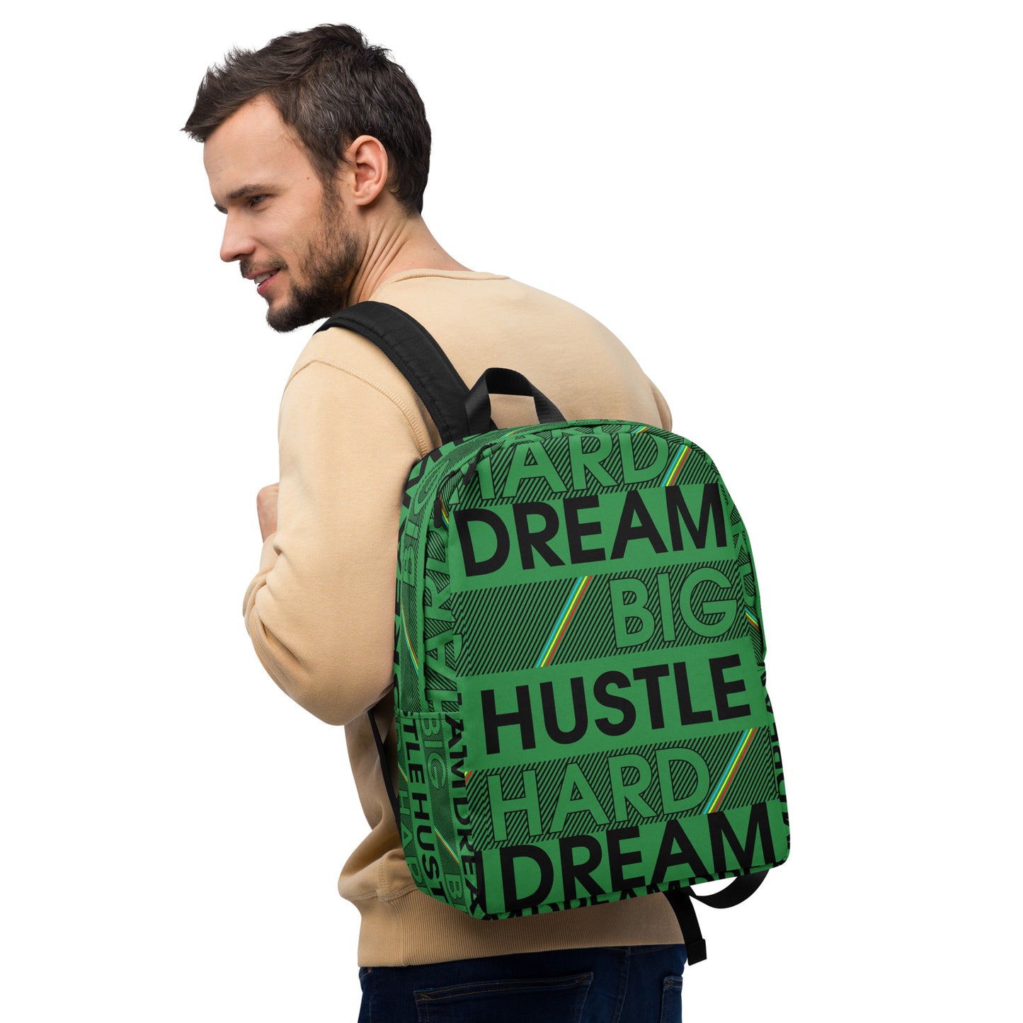 Hustle Hard Dream Big Minimalist Backpack