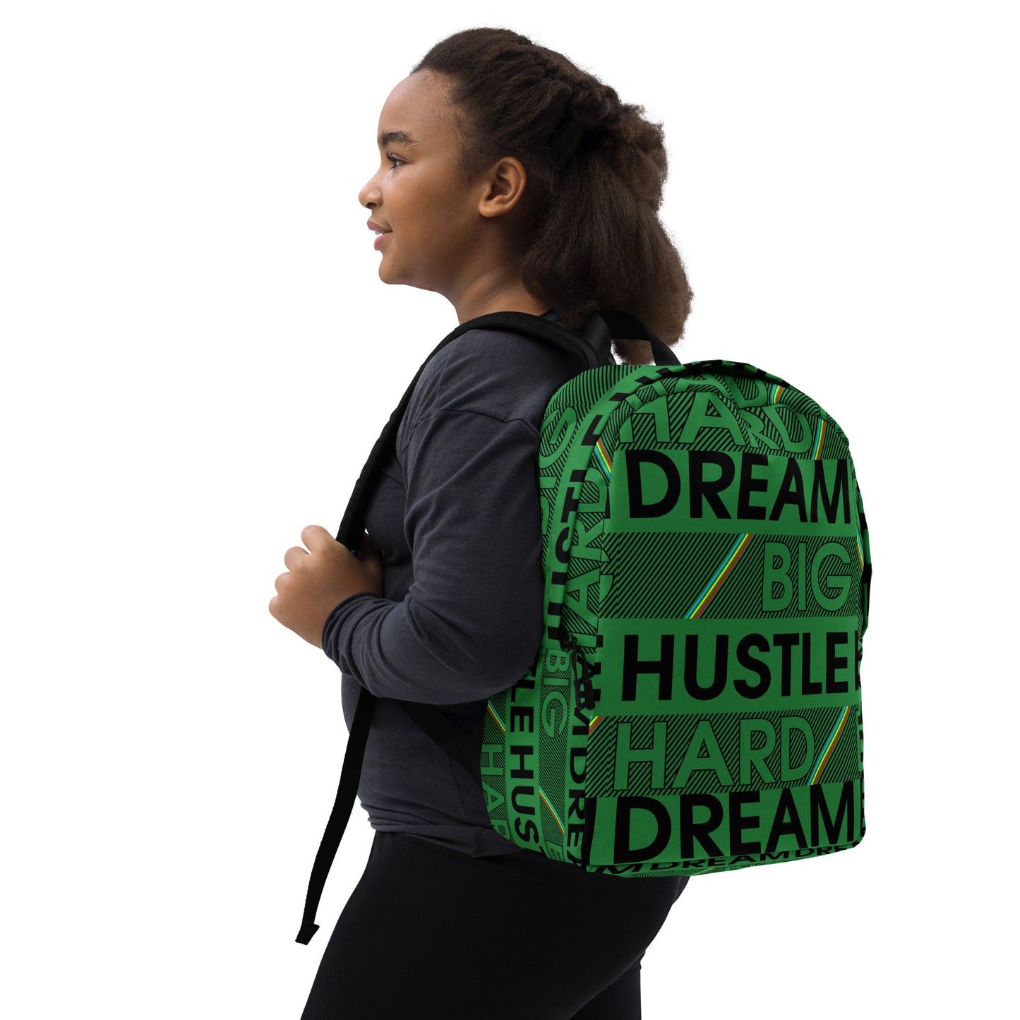 Hustle Hard Dream Big Minimalist Backpack