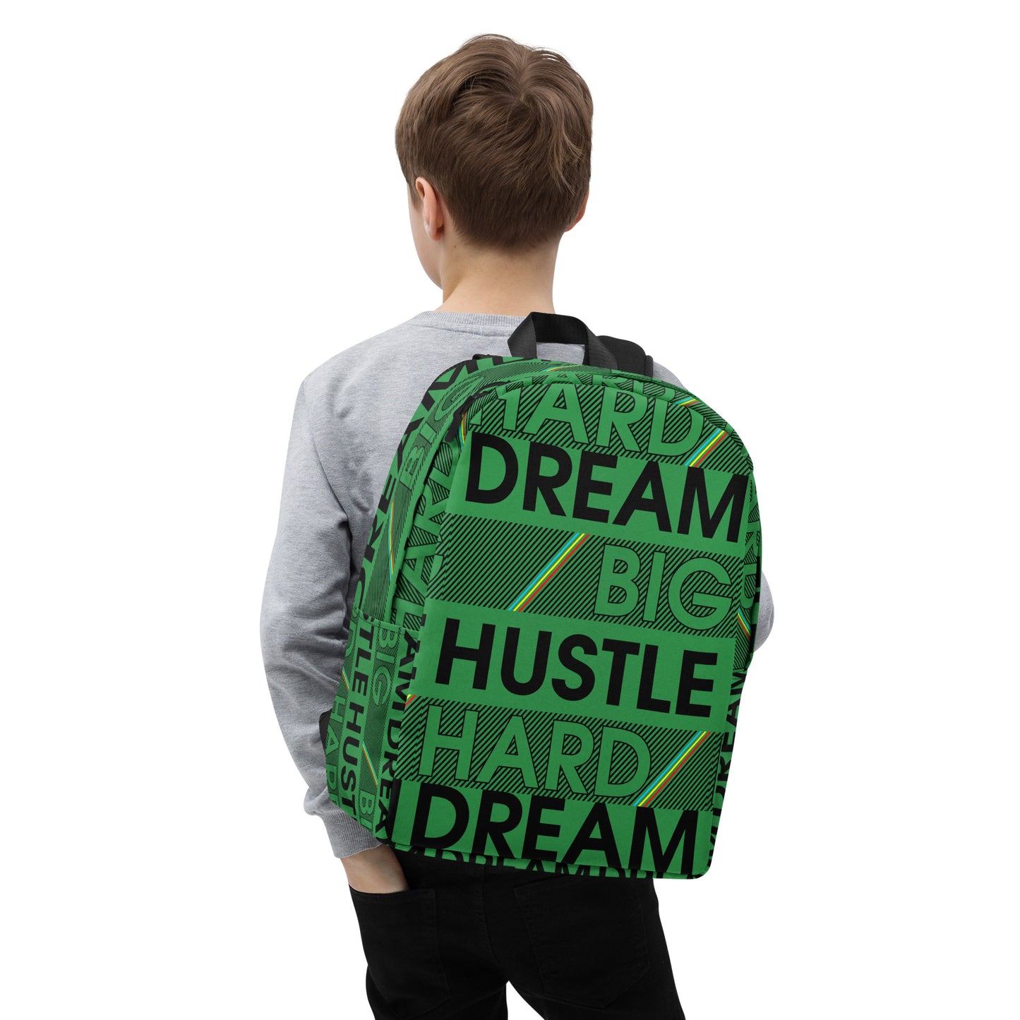 Hustle Hard Dream Big Minimalist Backpack