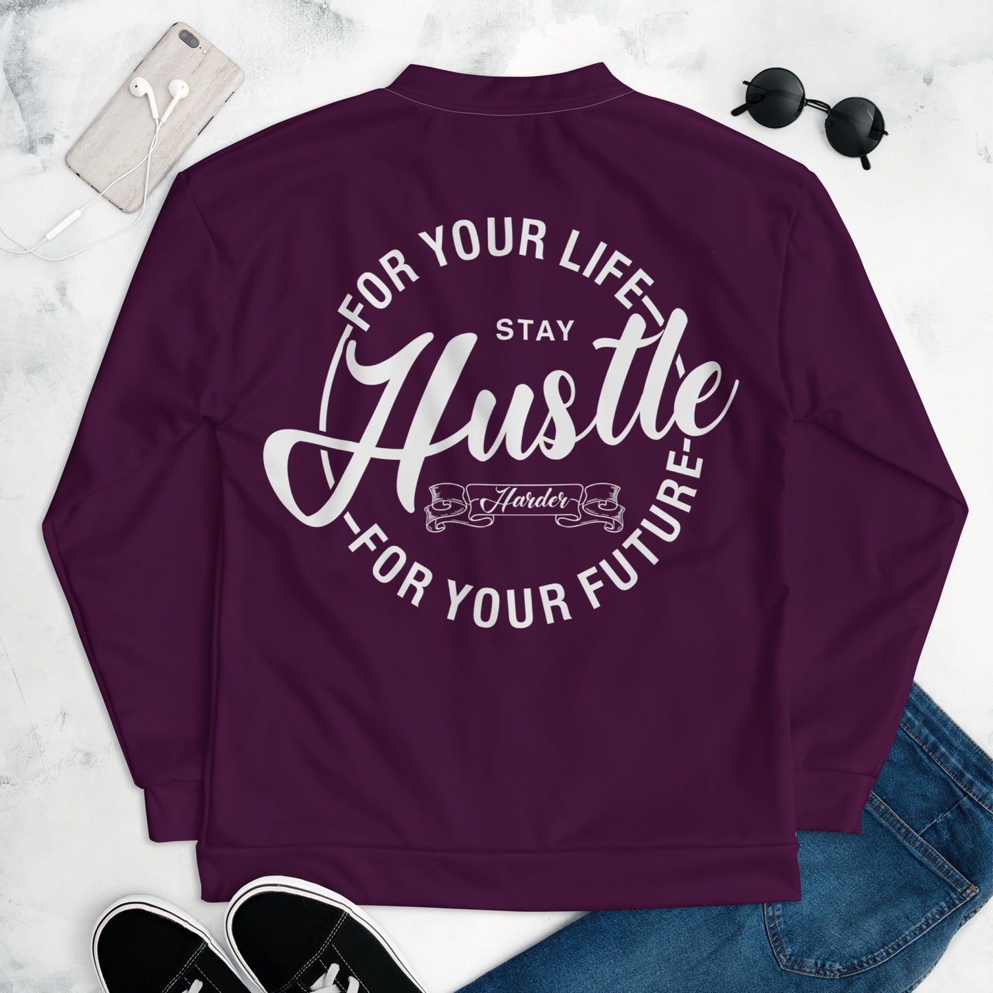 Hustle Life Unisex Bomber Jacket