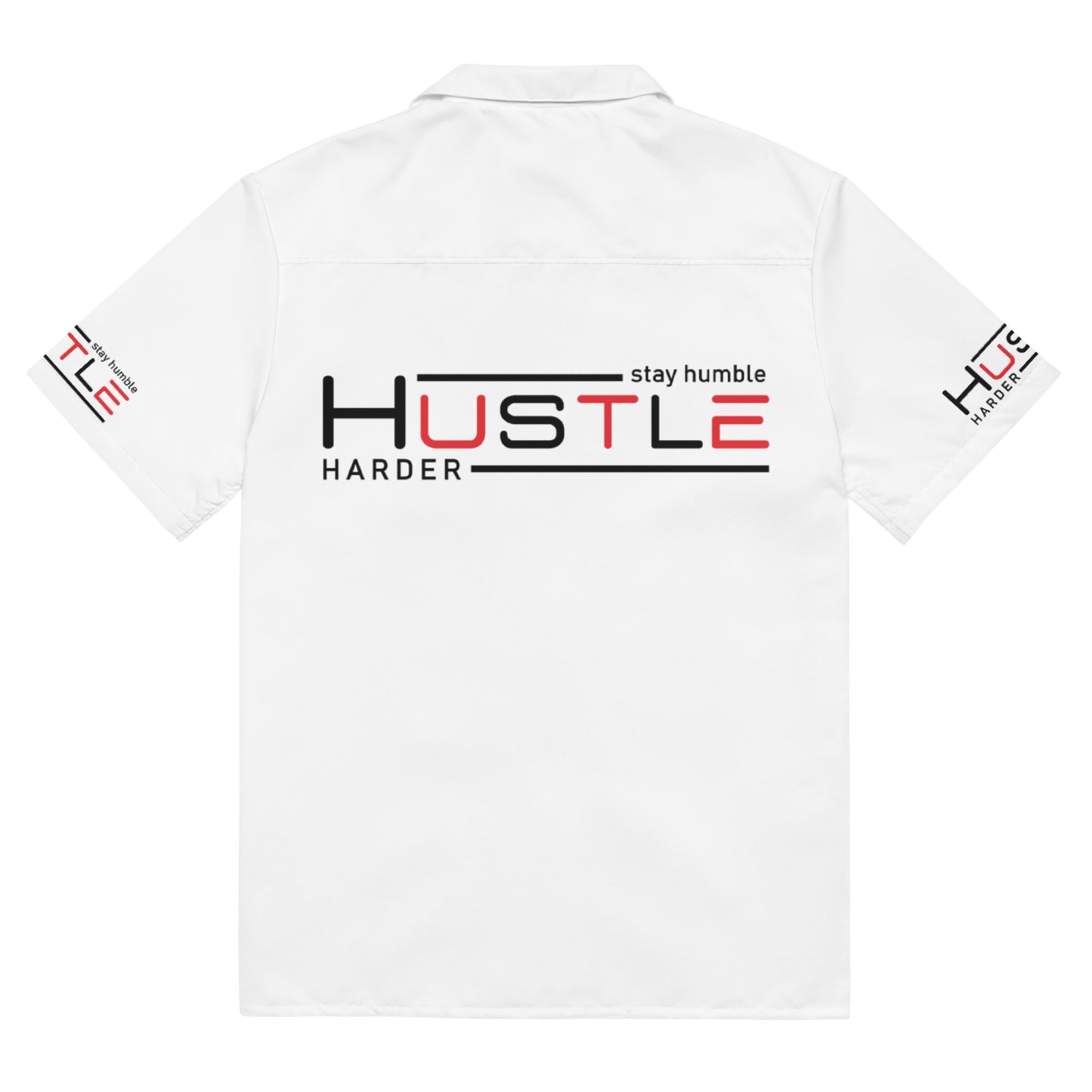 Hustle Hard Unisex button shirt