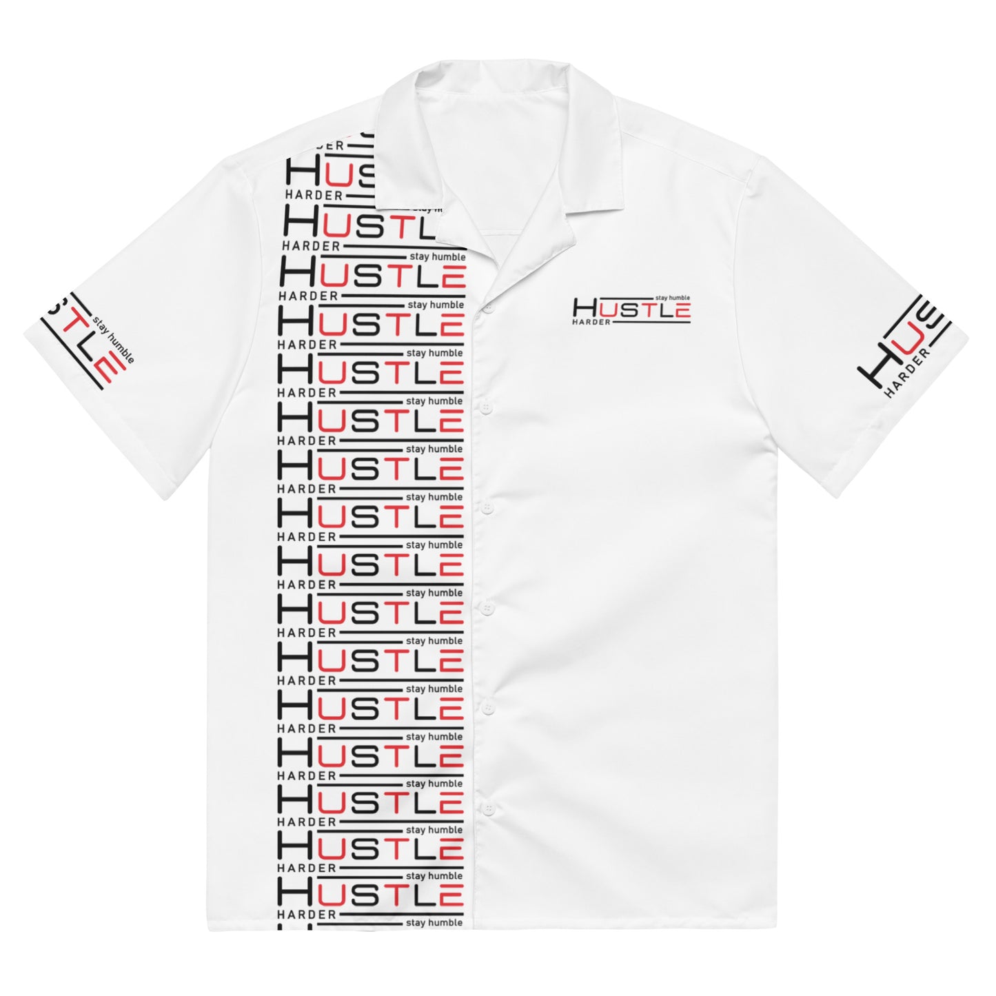 Hustle Hard Unisex button shirt