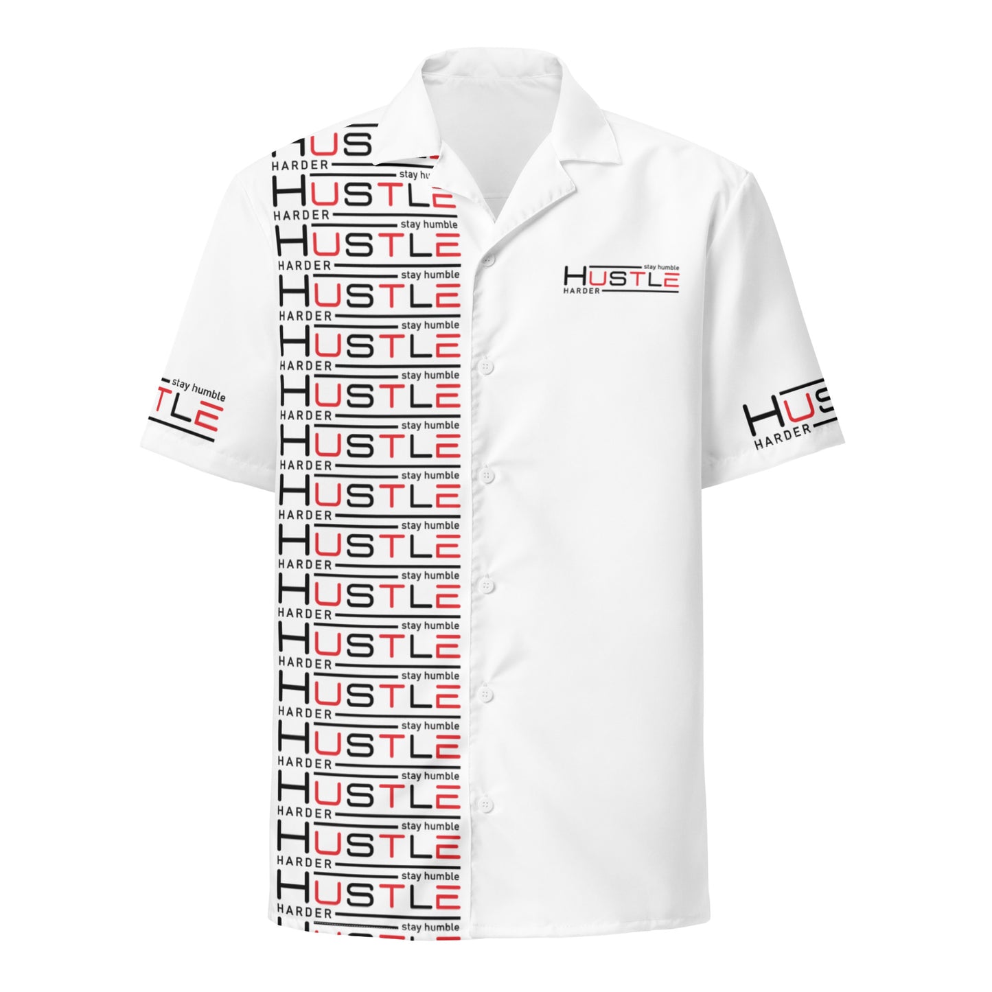 Hustle Hard Unisex button shirt