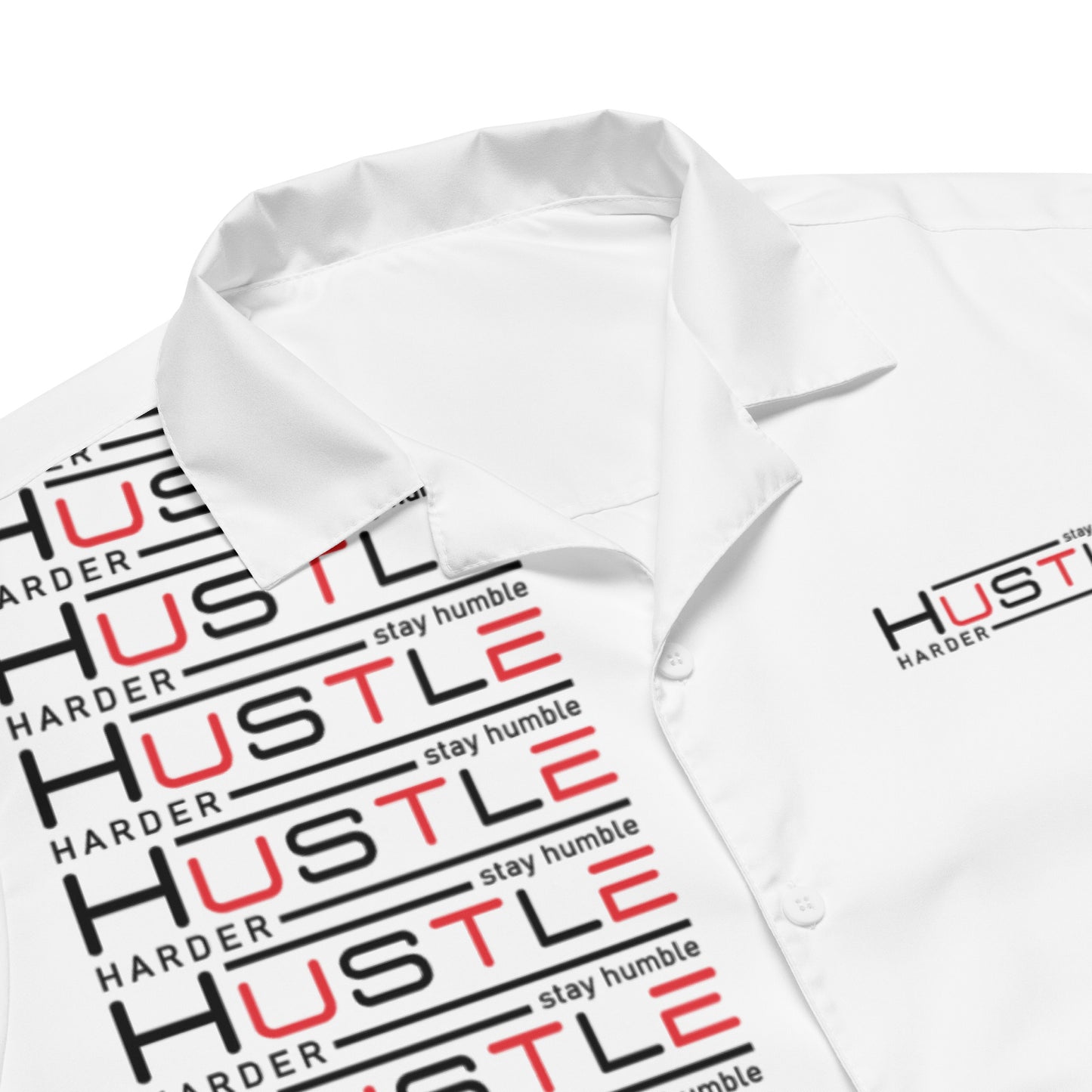 Hustle Hard Unisex button shirt