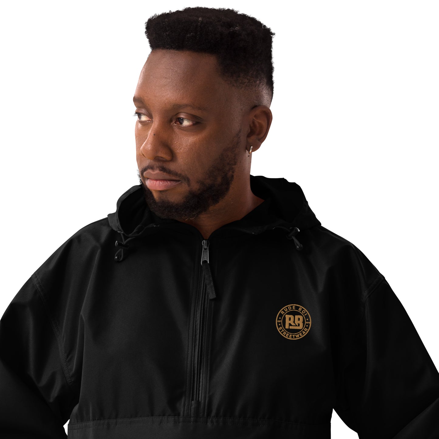 Rude Boi Embroidered Champion Packable Jacket
