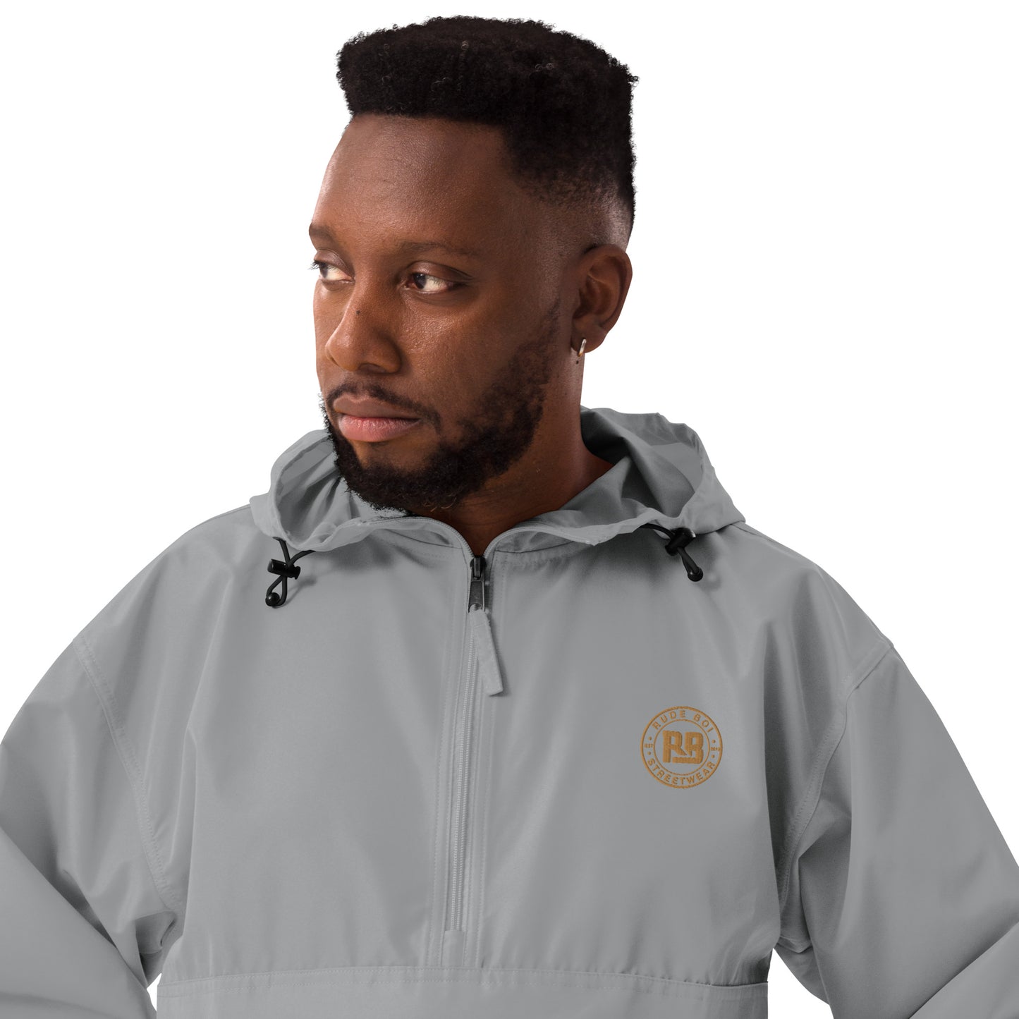 Rude Boi Embroidered Champion Packable Jacket