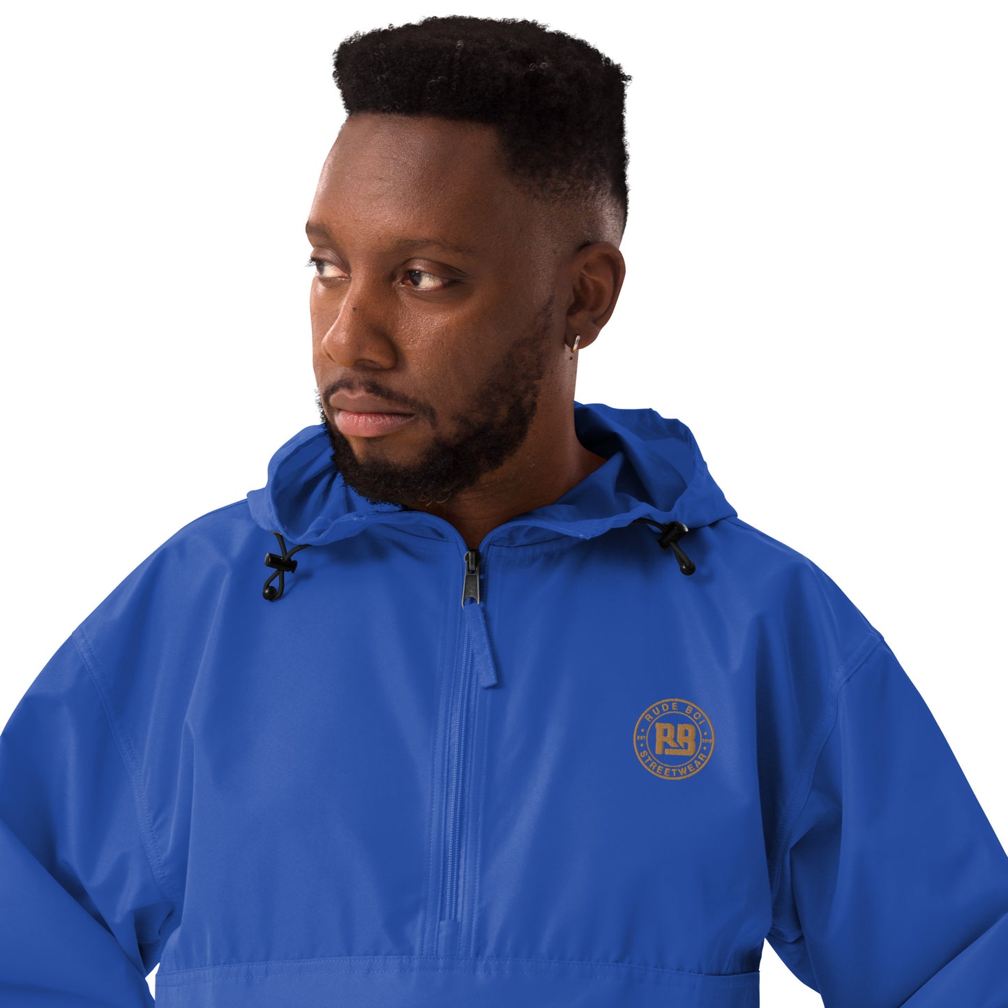 Rude Boi Embroidered Champion Packable Jacket
