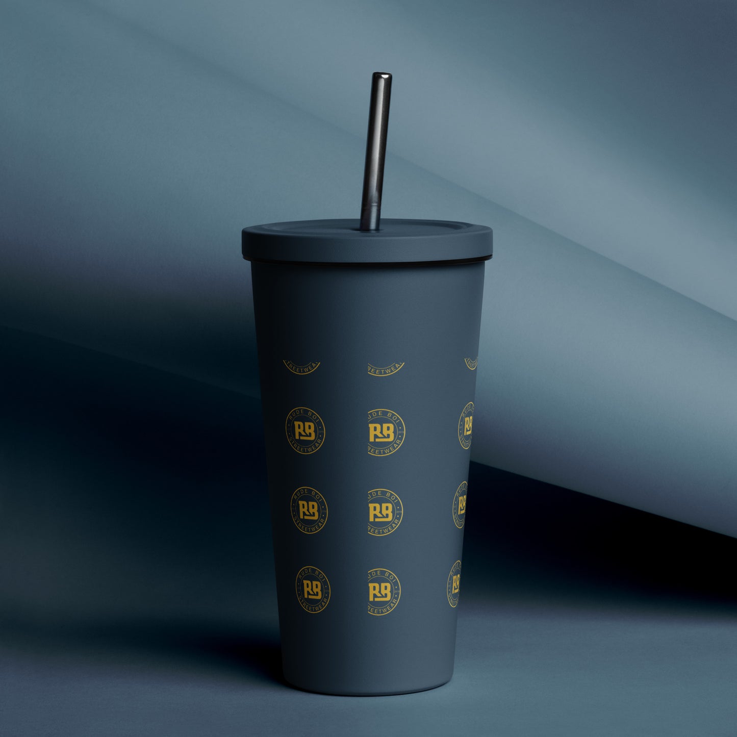 Rude Boi Insulated tumbler with a straw