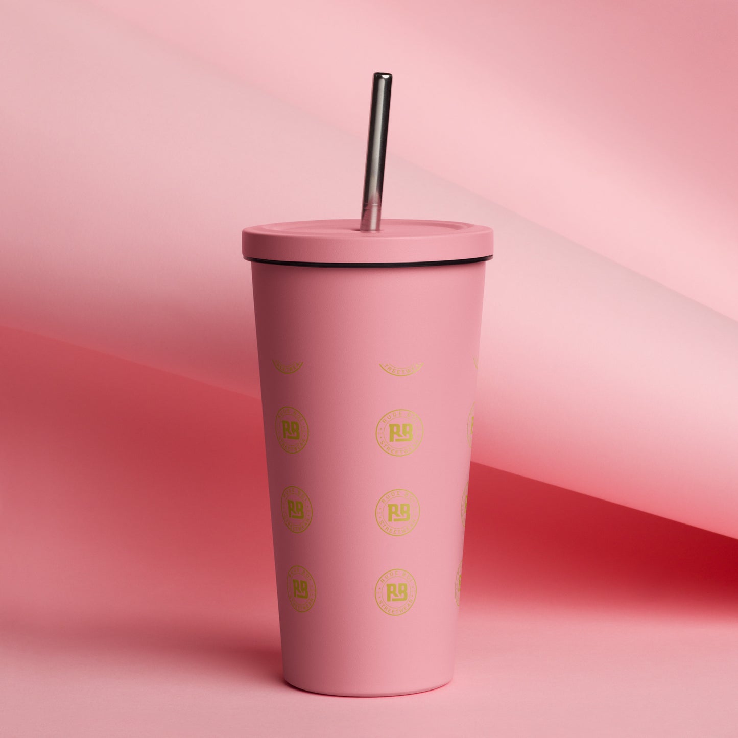 Rude Boi Insulated tumbler with a straw