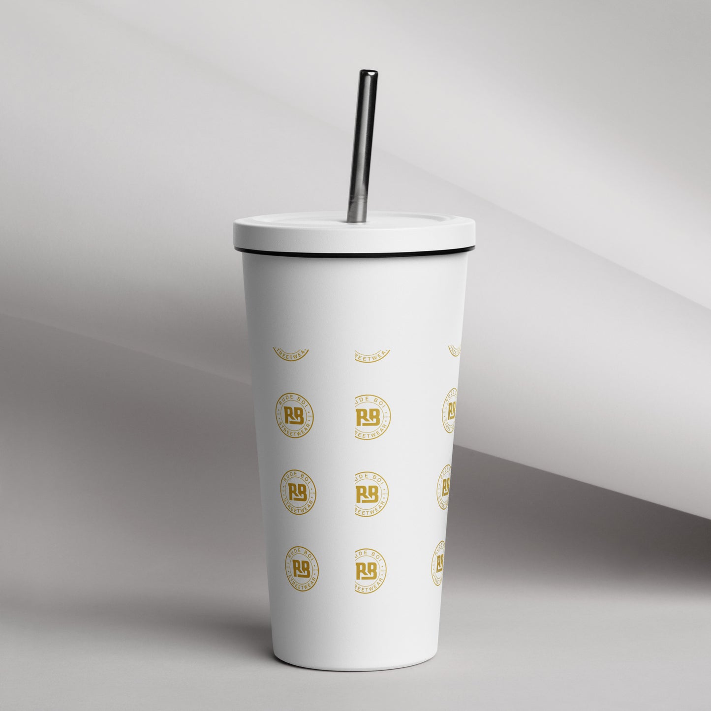 Rude Boi Insulated tumbler with a straw