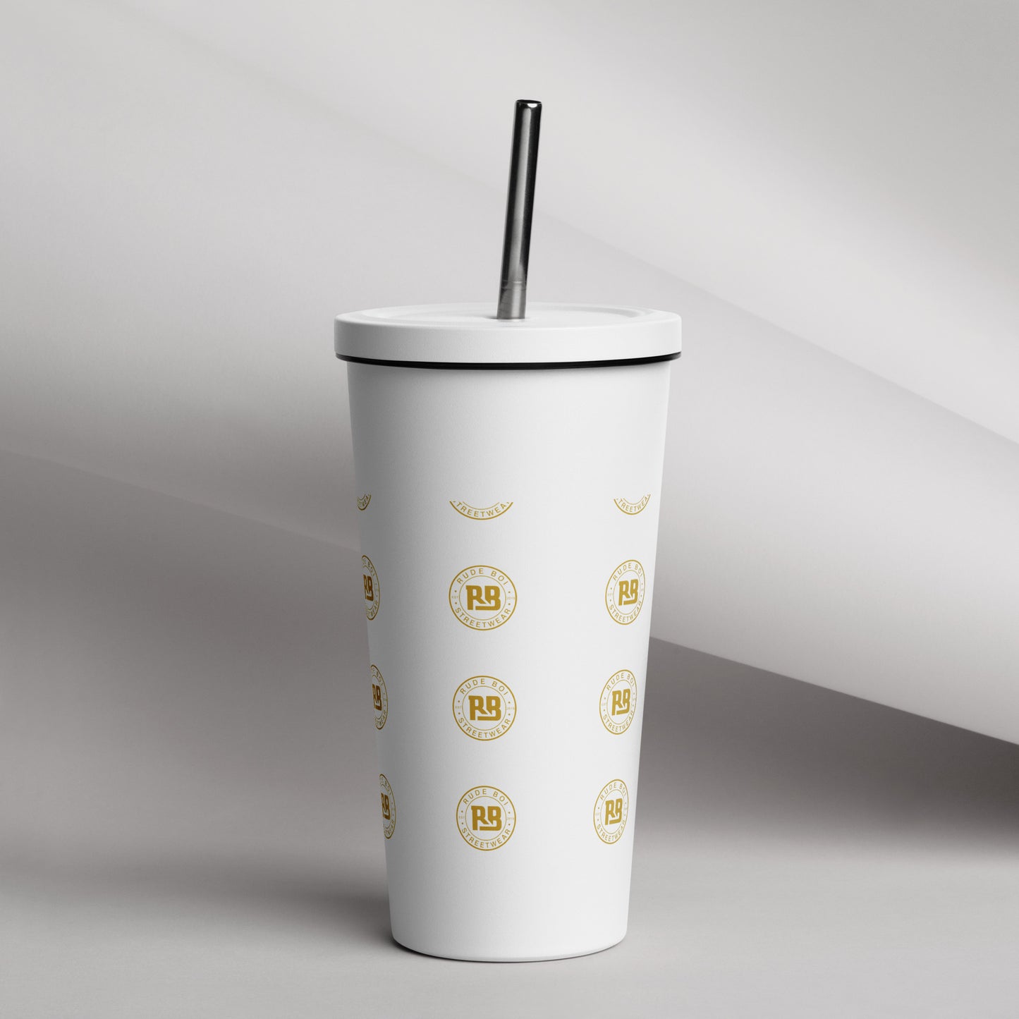 Rude Boi Insulated tumbler with a straw