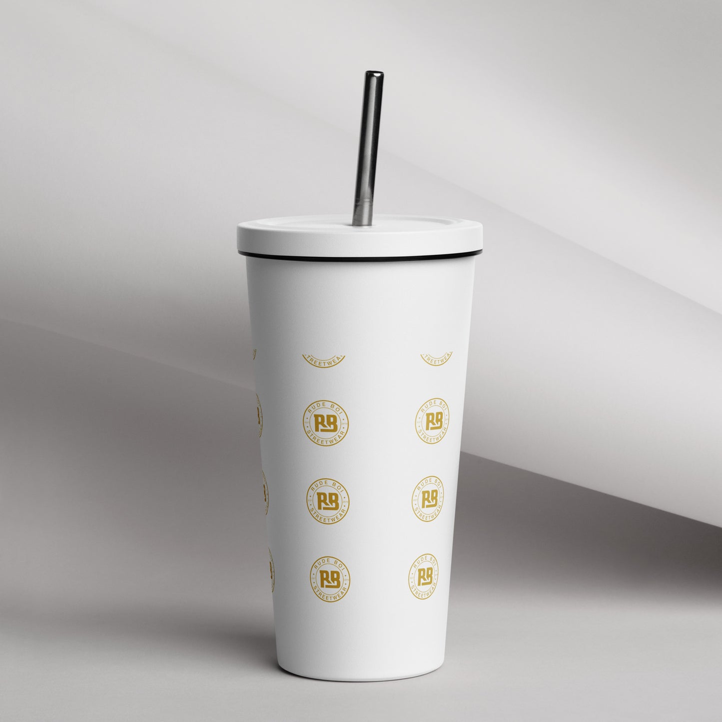 Rude Boi Insulated tumbler with a straw