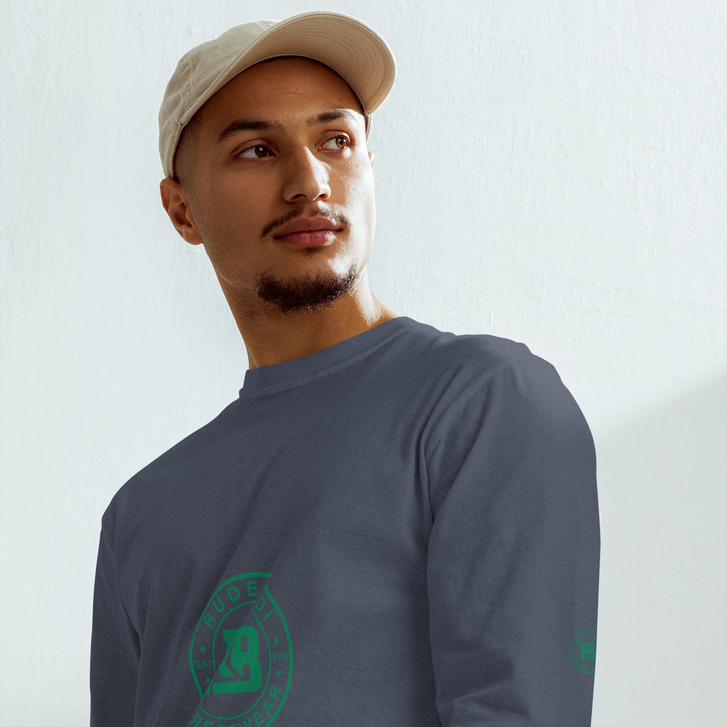 Rude Boi Garment-dyed heavyweight long-sleeve shirt
