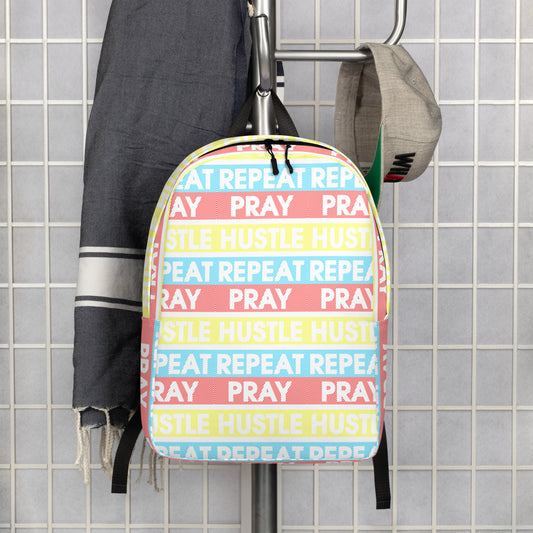 Pray, Hustle, Repeat Minimalist Backpack