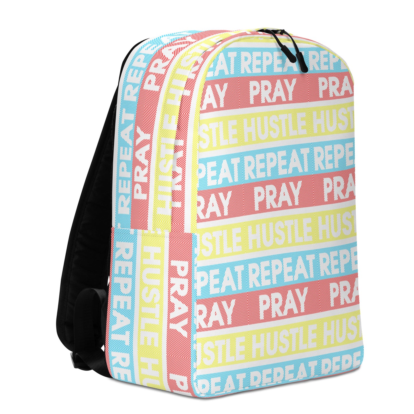 Pray, Hustle Repeat Minimalist Backpack