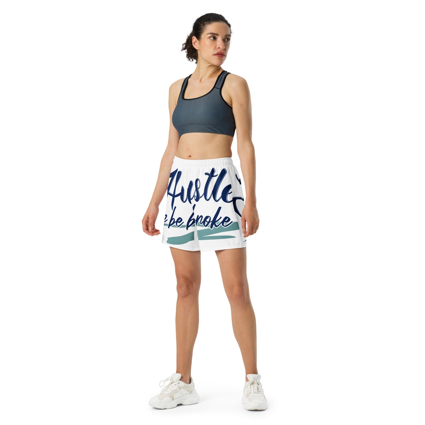 Hustle On All-Over Print Unisex Athletic Long Shorts