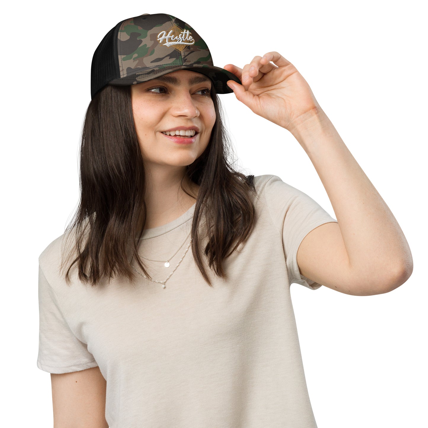 Hustle Camouflage trucker hat