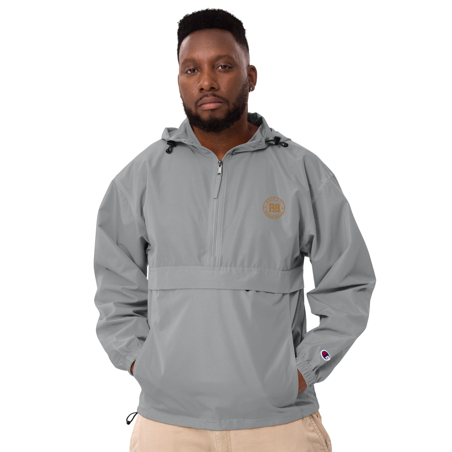 Rude Boi Embroidered Champion Packable Jacket