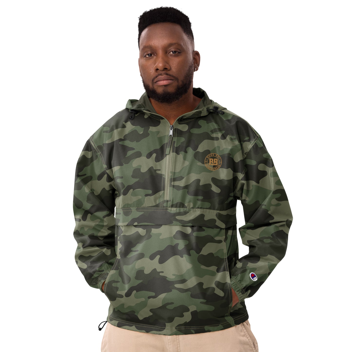 Rude Boi Embroidered Champion Packable Jacket