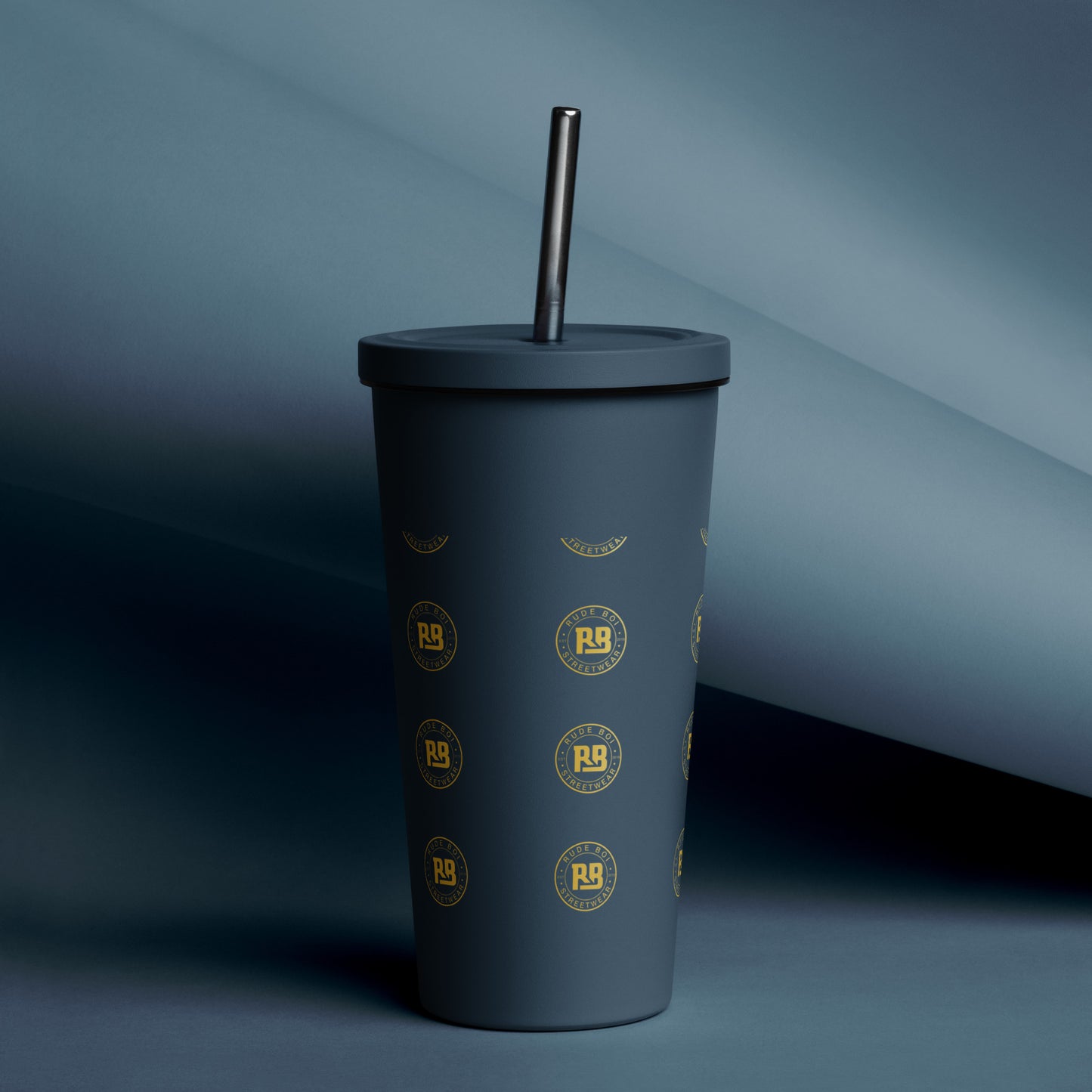 Rude Boi Insulated tumbler with a straw