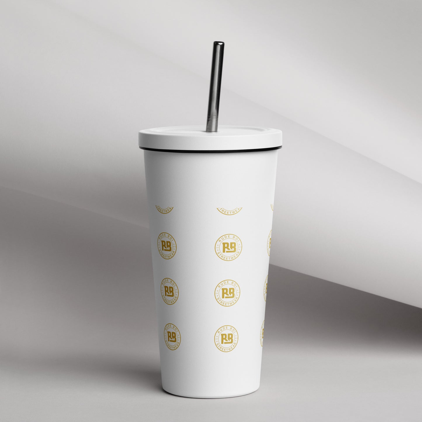 Rude Boi Insulated tumbler with a straw