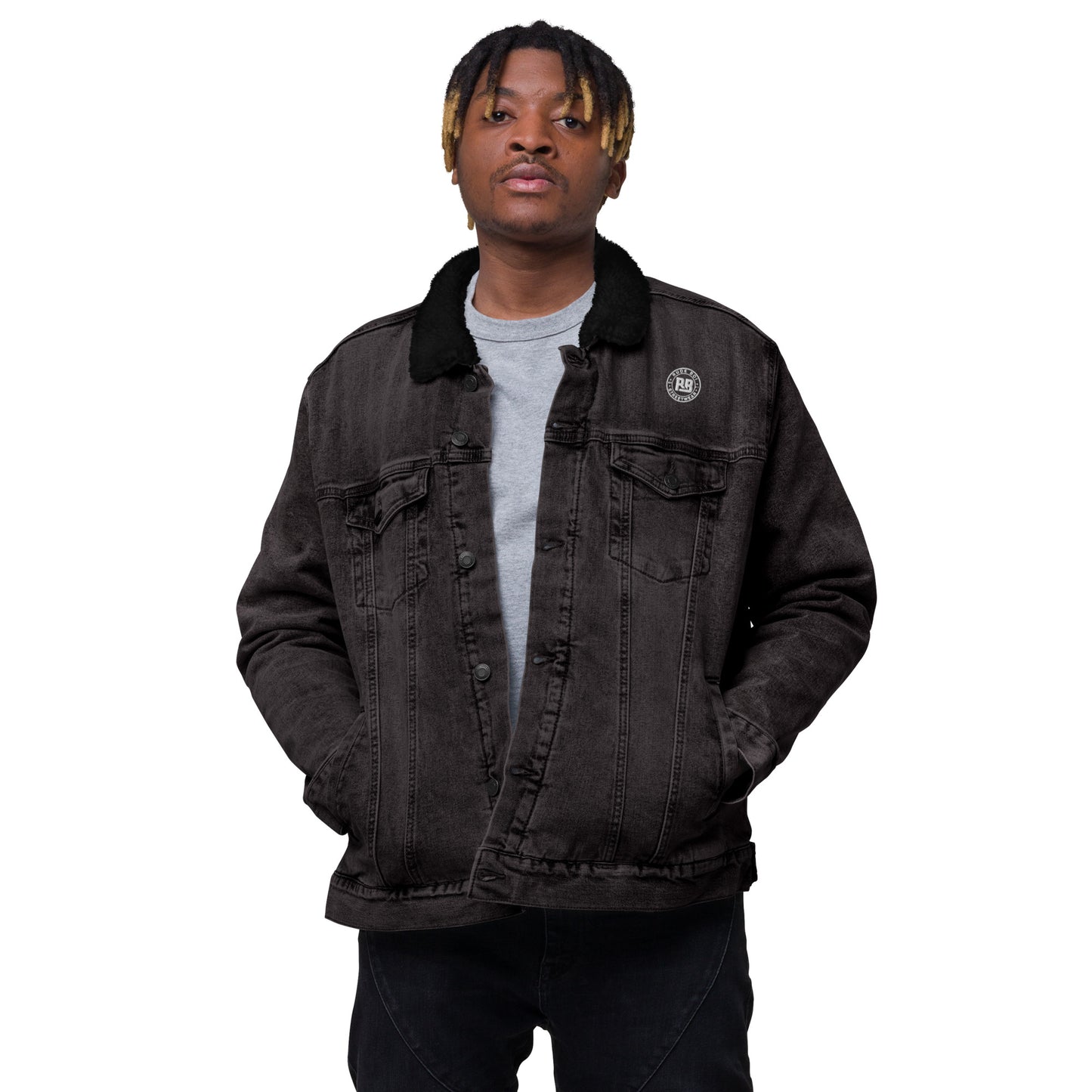 Rude Boi Unisex denim sherpa jacket