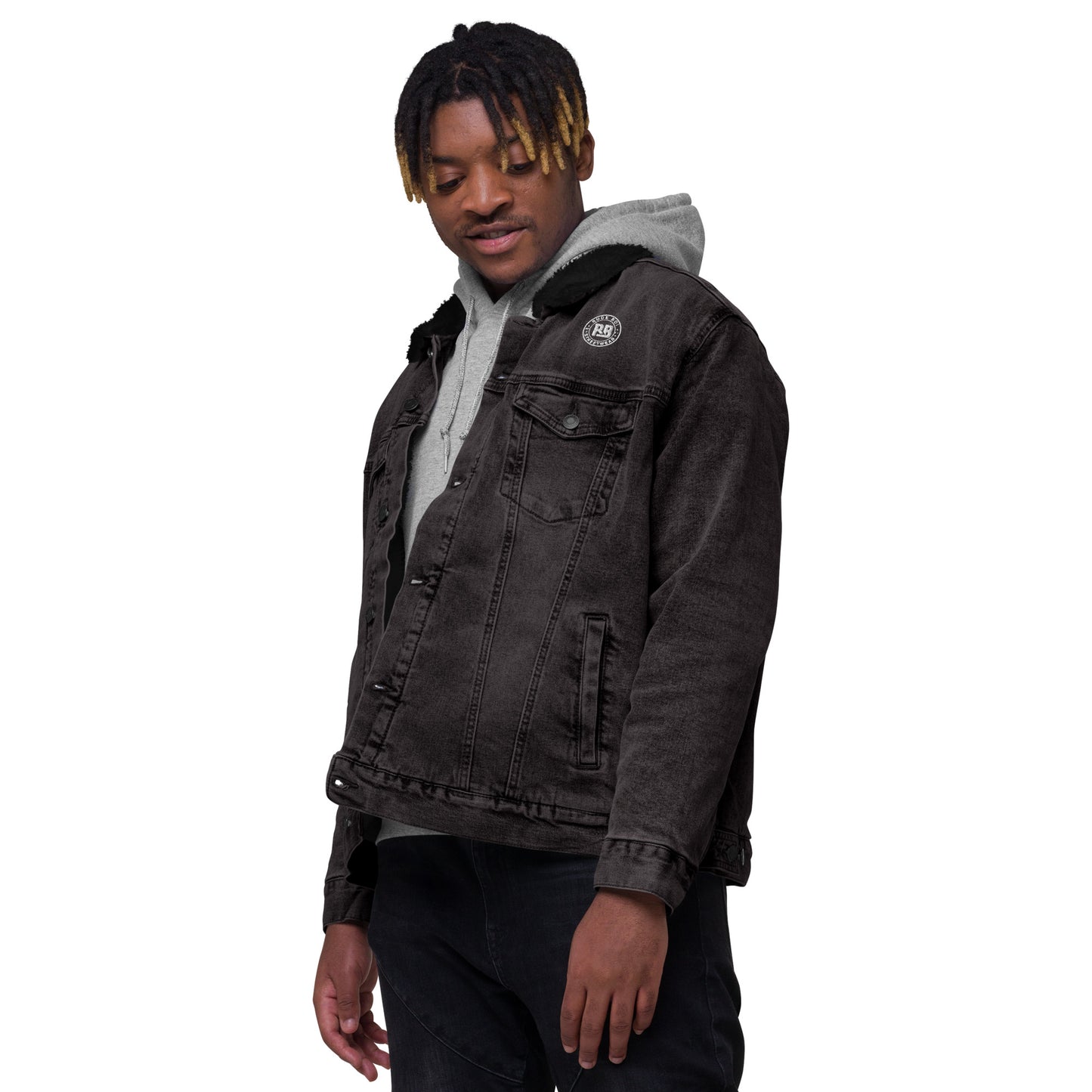 Rude Boi Unisex denim sherpa jacket