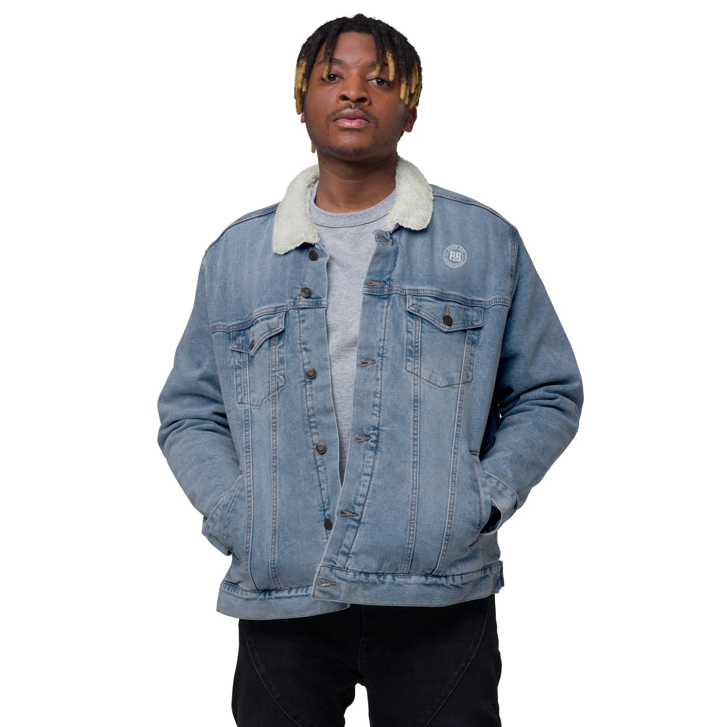 Rude Boi Unisex denim sherpa jacket