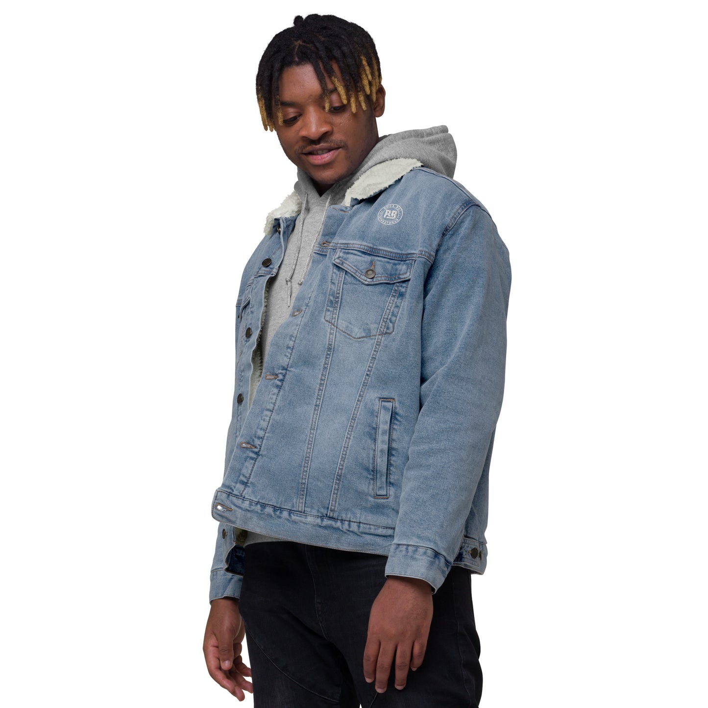 Rude Boi Unisex denim sherpa jacket